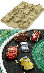 Heavy Duty Cakelet pan with 8 different Disney cars for baking 8 mini cakes. Nordic Ware. Heat responsive cast aluminum...