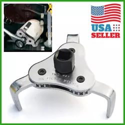 Universal 2 Way 3 Jaw Oil Filter L Type Wrench Auto Adjustable Remover Socket US. Flat High Three Jaw: 42 mm. 3 Leg 2...