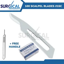 100 Scalpel Blades #15c - Carbon Steel. WHILE YOUR OTHER DISPOSABLE SCALPEL BLADES # 15c scalpel blade 15c that is SAFE...