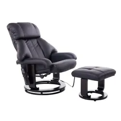 This HOMCOM recliner massage chair does just that. Lean back and put your feet up on the cushioned ottoman with a max...