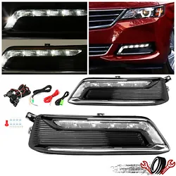 For 2014-2020 Chevy Impala. Lens Color:Clear. Wiring Harness & Switch Kit. 1 pair of Fog lights (Left and Right side)....