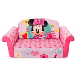 Colorful Minnie Mouse design makes this pullout sofa even more fun for little ones ages 18 months and up. Flip-open...