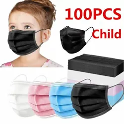 Adjustable wired bridge at the top to mould to your nose. Disposable Non-woven Fabrics Mask Blue+White. 10/50x Kids...