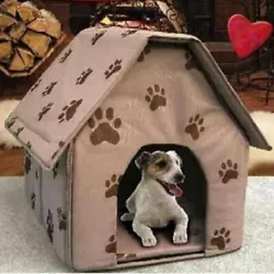 1 Piece Dog House. Folds flat for travel or storage and is fully padded for ultimate comfort. Color: As the picture...