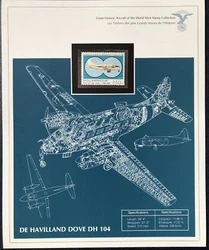 Timbre Des Plus Grands Avions De L’Histoire DE HAVILLAND DOVE DH 104. Issue d’une collection