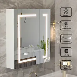 Anti fog function: The bathroom mirror cabinet with LED lights usually adopts anti fog technology, which can reduce...