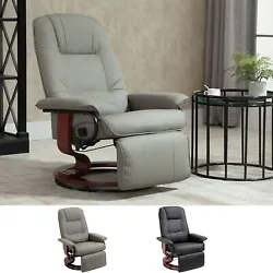 Lounge in style with the comfort of a HOMCOM swivel base recliner chair. The soft, faux leather is comfortable and easy...
