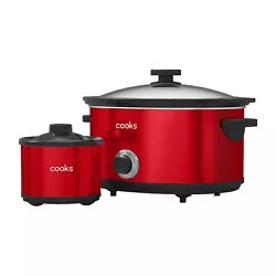 Features an easy-to-read LCD-display that indicates how long youve been cooking. Serve 5-6 people straight from the...