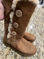 UGG Australia Womens Boots Baily Button Tall Chestnut Size 7.