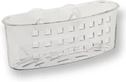 Simply suction it to the side of the sink and use it to hold sponges. Featuring a simple design with drainage holes.