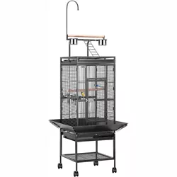 Provides a great area for birds to jump and play with each other. Wire spacing is 1/2”. Its convenient for birds to...