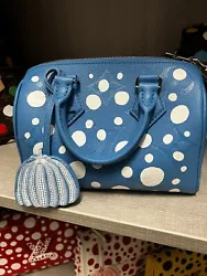 NWT Louis Vuitton X Kusama Speedy 20 Blue Dots. Brand new with dustbag and box