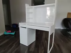 MICKE Desk, White. Hardly used. Mint condition. My daughter has grown out of this piece of furniture. There is also...