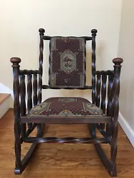 Magnificent decorators piece. Very unique chair sold as is as found. I see one screw on side. It’s a little loose...