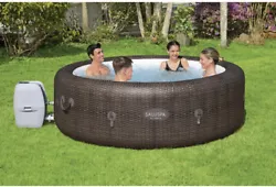 Saluspa inflatable hot tub - With Air Jets. This spa reaches up to 104ºF (40ºC) to provide ultimate relaxation as you...