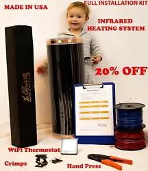 100 sqft Underfloor Heating Film (you can cut every foot). Touch Programmable Thermostat included as free gift for...