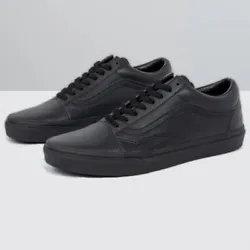 Vans Old Skool Leather Mono Black (Classic Tumble) Men’s/Women’s Sneakers