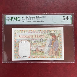 Algérie Billet 50 FrancsPMG 64 EPQ29.11.1944 Alph Z.1494 Banque De L ALGÉRIE Ref:TOK 996Livraison France lettre...