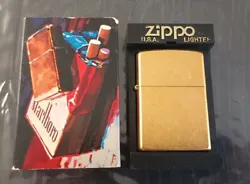 Zippo Brass Marlboro Special Edition 2002 Lighter IN BOX Never Used.