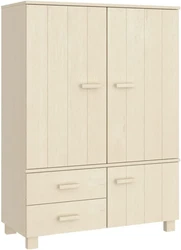Introduce an air of modern charm to your existing interior with this wooden wardrobe with doors and drawers! The...
