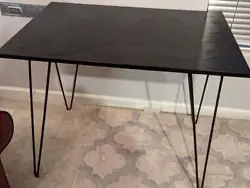 Smallschool/office desk for student or home office use. Black wood tabletop with 4 metal legs.Must pick up. Check out...