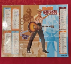 JOHNNY HALLYDAY 2020 ALMANACH CALENDRIER LA POSTE Occasion. Etat occasion ayant servi : semaines barrées + écritures...