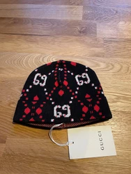 Bonnet Gucci pour bébé taille S 42 cm, 0-6 mois, en coton et laine, neuf avec étiquette.