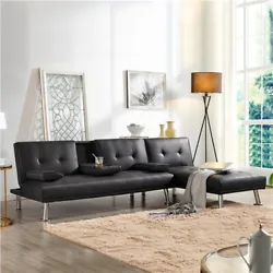 【HIGH QUALITY MATERIAL】: The faux leather sofa set is made of high quality artificial leather, steel, polyurethane...