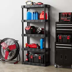 This Adult Black Plastic 5 Shelf Shelving Unit is a great solution for all your storage needs. This shelving unit is...