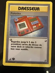 Carte Pokémon Pokédex 87/102 Set de Base Édition 1 Wizards FR.