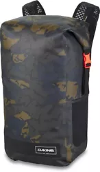 Dakine Cyclone Roll Top 32L Backpack in color Cascade Camo.  With roll top design, waterproof welded wetsuit pocket...