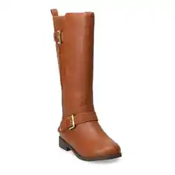Shell love the fashionable look of these SO Camilaa girls classic knee-high boots. Buckle accents. Zipper closure for a...