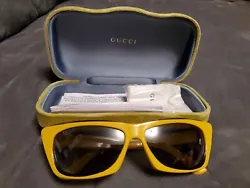 Genuine Gucci Yellow Sunglasses. See no scratches.like new.comfortable to wear.