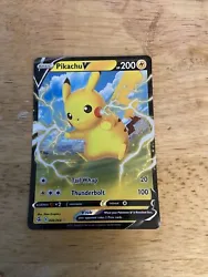 This Pokémon TCG card features the popular Pikachu V from the Fusion Strike set. With a rarity level of ultra rare and...