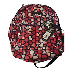 Supermax large capacity book bag. Multi faded red and pink hearts. What girl doesn’t love hearts. Fits 15” Laptop....