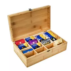 You can customize the inside tea box space. The dividers can be removed. Convenient storage of bulk tea bags, saving...