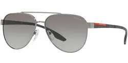 Fitted with grey gradient lenses that provide 100% UV protection from the suns rays. Made in Italy. Made in Italy....