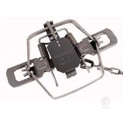 A heavy duty trap for coyote, bobcat, otter & beaver. It has a ring with heavy duty swivels, one on each end of 10