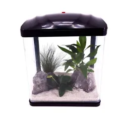 Détails HR-230 noir : Un nano aquarium avec couvercle complet incluant éclairage et filtre intégré.Contenu : 7...