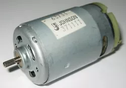 Electric DC motor produced by Johnson Electric. No load speed @ 12 VDC: 12,000 RPM. Stall current @ 12 V DC: 30 A.