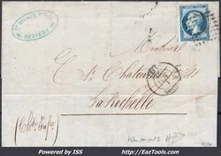 NUANCE SIGNÉ CALVES. LETTRE AVEC CORRESPONDANCE.