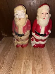 I am selling two Santa’s unfortunately they both have damage which I tried to show in the pictures. There is paint...