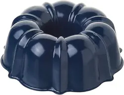 Color:Navy | Size:6-Cup | Style:Bundt Pan. This line of cheerful, specialty bakeware will add a pop of color to your...
