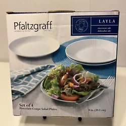 Enhance your dining experience with these beautiful Pfaltzgraff LAYLA porcelain coupe salad plates. The set includes...
