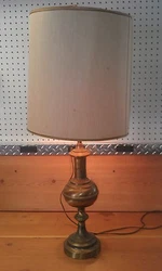 Nice lamp, works great, no shade. Shade shown is for reference only. It is torn, and will not be included. This is an...