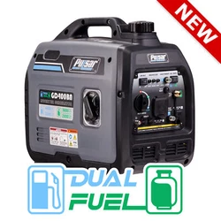 X1 GD400BN Dual Fuel Inverter Generator. 3700 peak watts / 3000 running watts on propane. Super quiet at 68db on full...