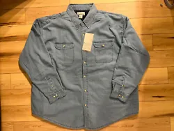 Tri-Mountain Denim Shirt Jacket Mens 4XL Fleeced Lined Blue NWT. Condition is New with tags. Shipped with USPS Priority...