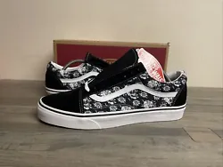 Vans Old Skool Flash Skulls Black True White Sneaker Mens Size 11.5 NEW. Brand new with box