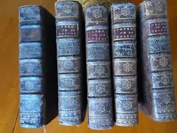livres anciens de collection reliés cuir. Série de 5 volumes par Gilbert Burnet  
