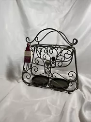 metal purse wine bottle holder vinyard road by Boston warehouse nwt. Holds 2 bottles - wine not included Nice for...